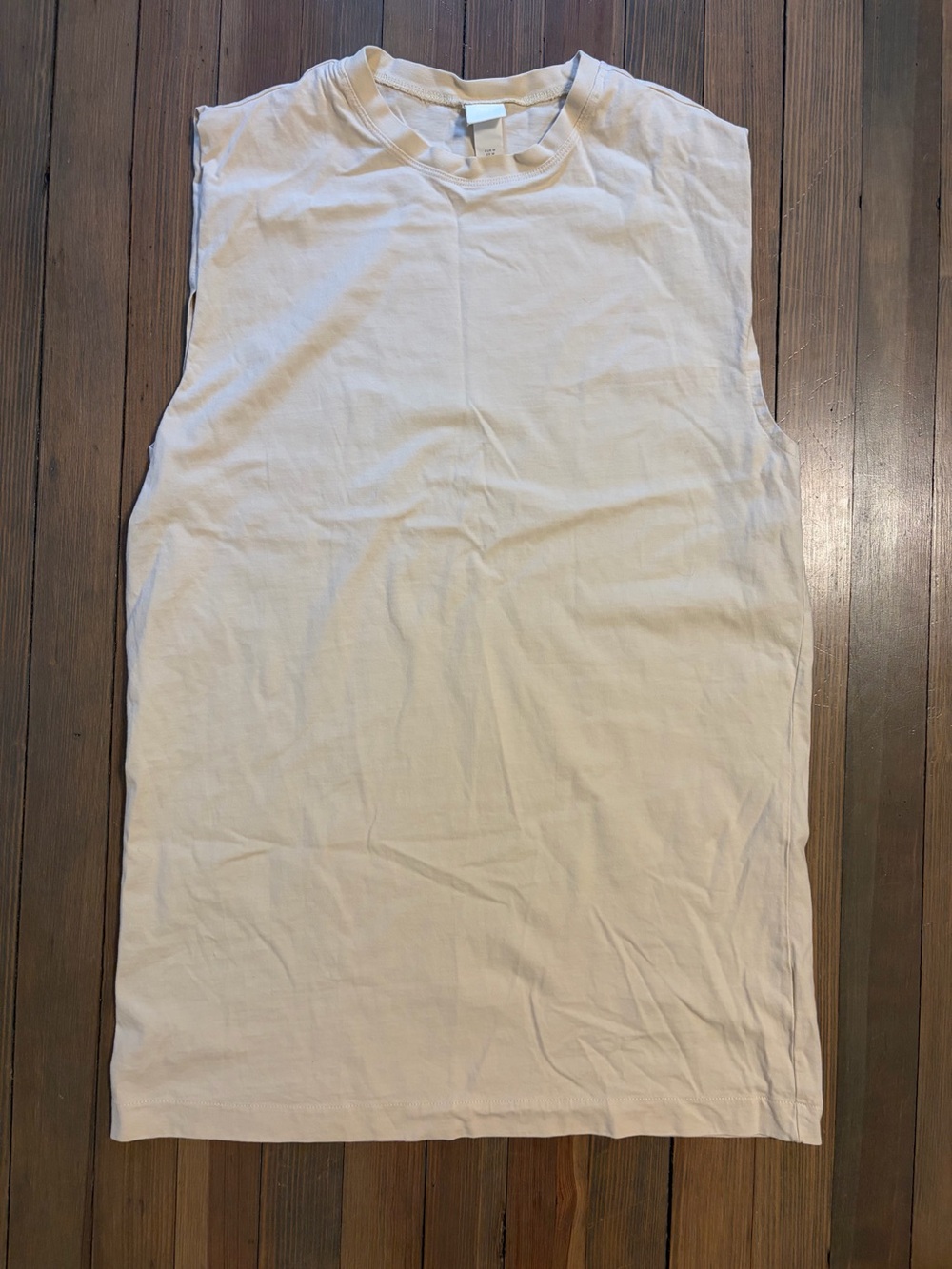 Pale yellow Sleeveless Muscle T-shirt dress
